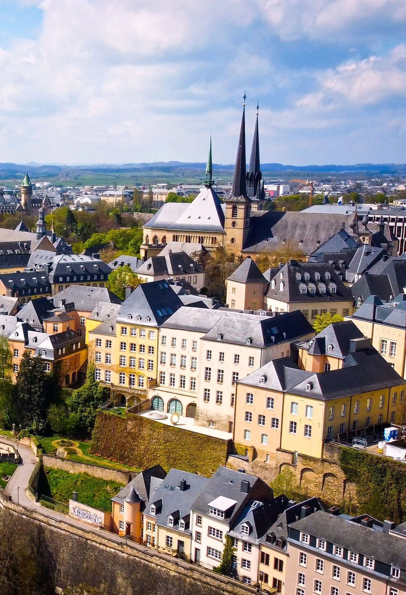 Luxembourg City Aerial View – A Stunning Blend of History and Modernity